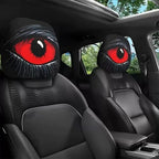 Car Headrest Covers with Funny Smiley Face Design, Universal Fit, 10.2x11 inches by DTVSQHM