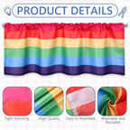 Mindsoft 4 Pcs Rainbow Classroom Curtains Colorful Window Valances Gradient - Image 4