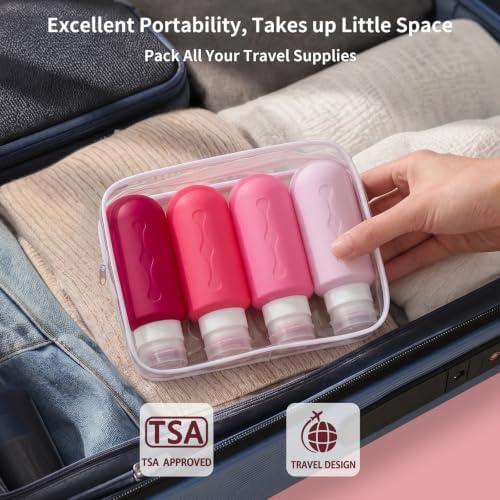 Gemice Travel Bottles for Toiletries, Tsa Approved Travel 6oz Size Containers - Image 4