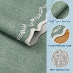GarveeHome Round Area Rug 5ft Scalloped Washable Circle Rug - Image 4