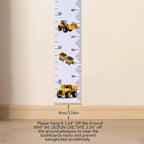 Canvas Baby Kids Growth Chart, Construction Height Measurement Wall Hanging - Image 2