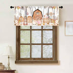 Kids Farm Animals Window Valance, Cartoon Rustic Farm Animal Funny Farmhouse - Image 2