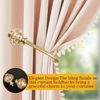 USFOOK Gold Curtain Holdbacks, Decorative Drapery Tiebacks, 2 Pack/1 Pair - Image 2