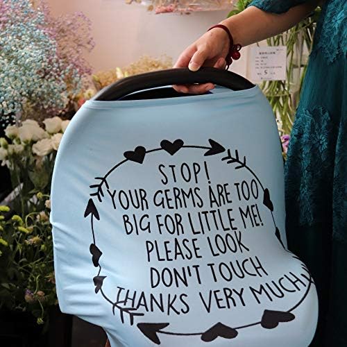 Metplus Baby Car Seat Cover, No Touch Sign Carseat Canopy & Nursing Covers - Image 5