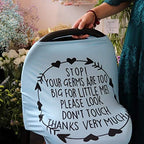 Metplus Baby Car Seat Cover, No Touch Sign Carseat Canopy & Nursing Covers - Image 5