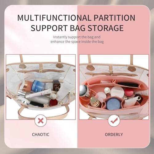 Doxo Purse Organizer Insert for Handbags & Base Shaper 2pc Set, Felt Neverfull - Image 6