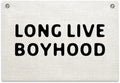Long Live Boyhood Banner – Boy Room Decor Linen Banner Hanging Flag Retro Pink by RBAFAO