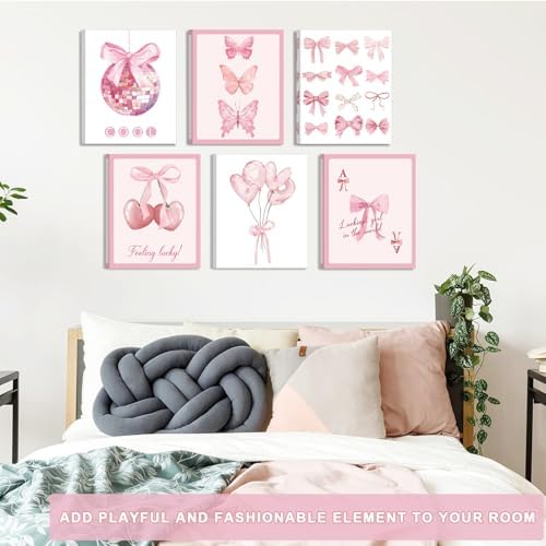 Framed Preppy Bows Wall Art, Preppy Bow Pictures - Image 3