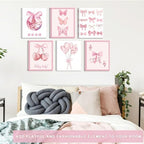 Framed Preppy Bows Wall Art, Preppy Bow Pictures - Image 3