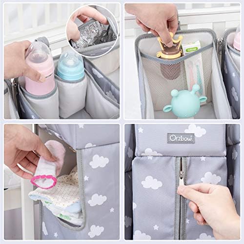 Orzbow 3-in-1 Hanging Diaper Caddy Organizer - Image 4