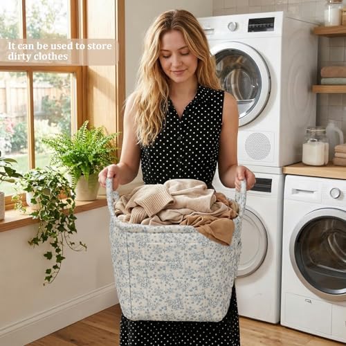 Floral Fabric Storage Basket Car Interior Storage Basket Underwear Sundries - Image 5