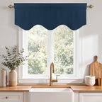 NICETOWN Navy Kitchen Valance for Windows Decoration for Apartment Bathroom - Image 5
