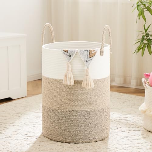 Artfeel Laundry Basket, Woven Cotton Rope Laundry Hamper, 40L by Artfeel