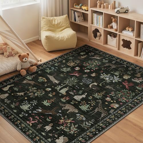 BESBLEE 8X10 Washable Area Rug for Living Room, Animal Non Slip - Image 2