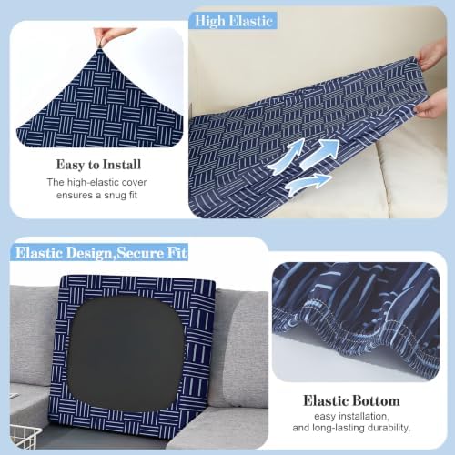 8Pcs Patio Cushion Covers Stretch Outdoor Furniture Protector Slipcovers - Image 5