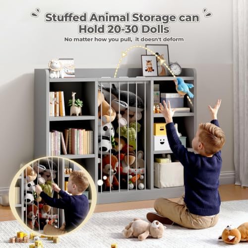 Toy Storage Organizer with 6 Cube, Stuffed Animal Storage - Image 3