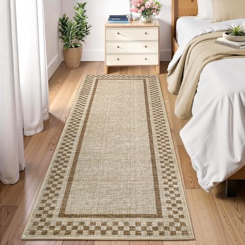 GarveeHome Washable Runner Rug 2x10 Modern Bordered Hallway Runner Rug - Image 2