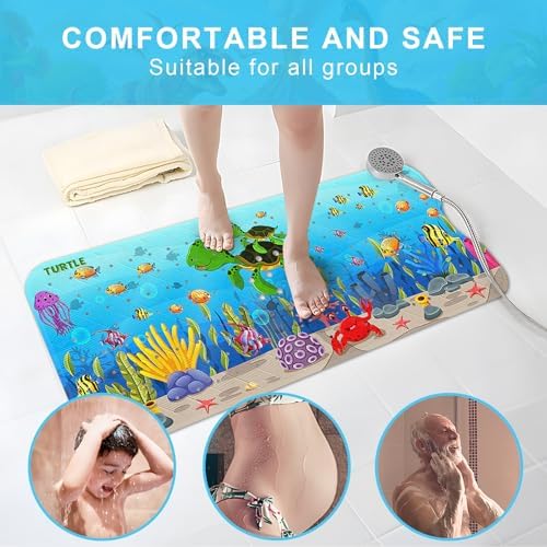 Bath Mat for Tub Non Slip Kids Bathtub Mat 40x16 Baby Bath Mat - Image 6