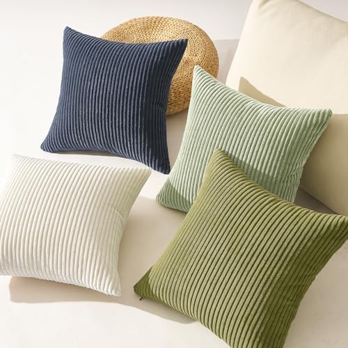 Topfinel 22x22 Muted Teal Boho Farmhouse Couch Throw Pillows Decorative Velvet - Image 4