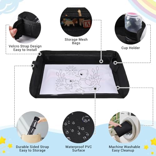 COOLBEBE Airplane Tray Table Cover, Foldable Travel Tray Cover - Image 6