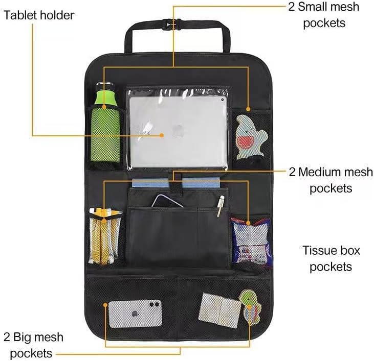 Car Back Seat Organizer with Tablet Holder, Large Capacity Auto Organizer - Image 5