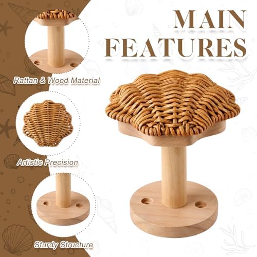 Leinuosen 2 Pack Boho Curtain Holdbacks Rattan Tiebacks - Image 3