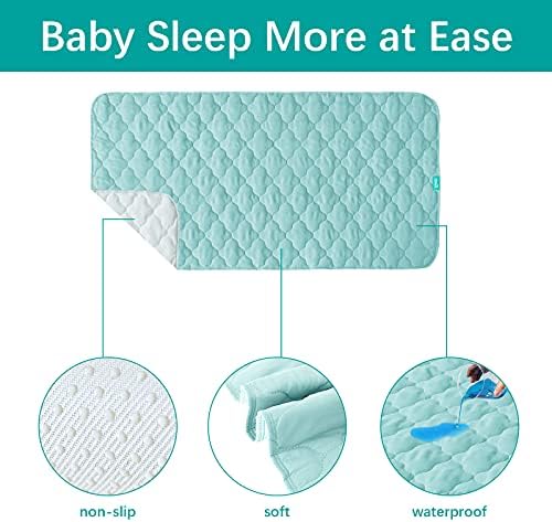 Waterproof Crib Mattress Protector, Non-Slip Quilted Pad - Image 2