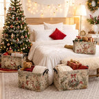 4 Pack Christmas Storage Bin Collapsible Large Christmas Gingerbread Storage - Image 6