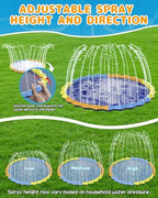Instraella Splash Pad for Kids and Dogs, 124in Non-Slip Sprinkler Mat 0.5mm - Image 3