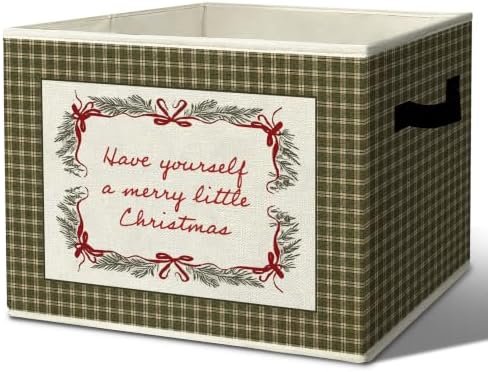 Vintage Christmas Nursery Storage Bins Box by Unknown