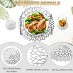 Geosar 200 Pcs Silver Metallic Disposable Paper Placemats Set 13 Inch - Image 3