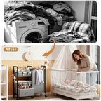 Cidaziya 2In1 Baby Diaper Caddy Organizer - Image 4