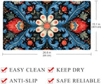 Bathtub Mat Non Slip 26.8x15.1In, Boho Floral Bath Mat - Image 3