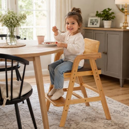 Wooden High Chair for Babies and Toddler Dining Chair - Image 7
