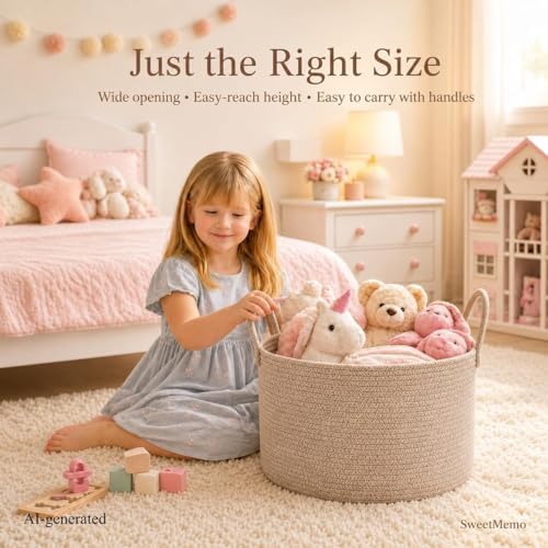Big Gift Basket Empty Kit, Large Woven Rope Storage Basket - Image 5