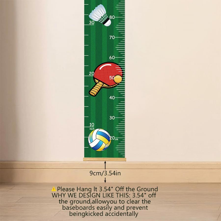 Canvas Baby Kids Growth Chart, Sports Height Measurement Wall Hanging - Image 2