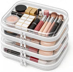 4 Pack Clear Hard Shell Zipper Case, Diaper Bag Organizer Pouches, Transparent by Unknown