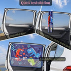 DIZA100 Car Window Shade for Baby, 2 Pack Car Sun Shades - Image 4