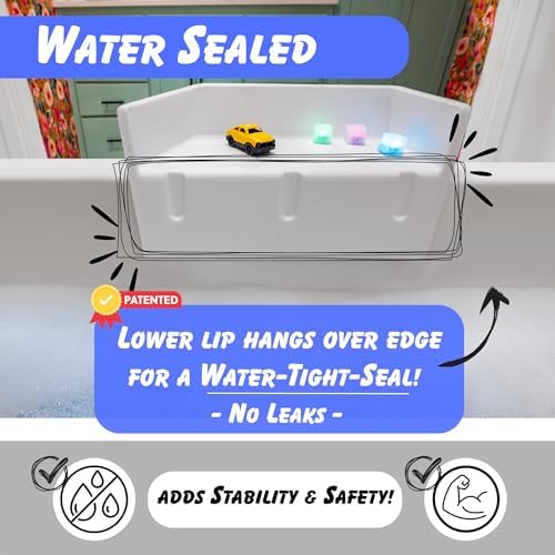 Tub Topper Mini Bathtub Splash Guard, Bath Shelf - Image 5
