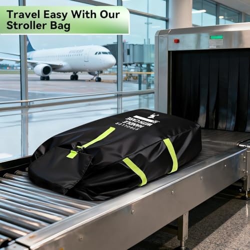 Large Stroller Bag for Airplane: 47"H x 24"W x 15"D Travel Stroller Cover - Image 5