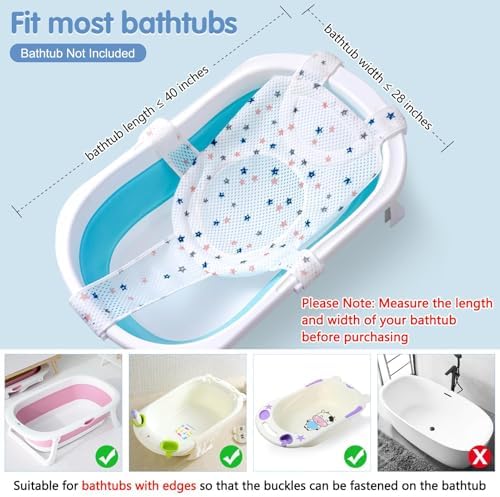 Colorlife Baby Bath Seat Support Net Infant Bathing Seat Support Mat, - Image 3