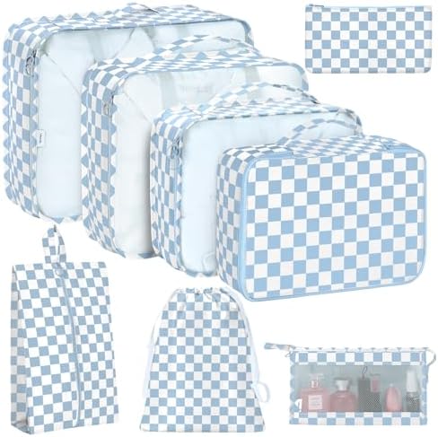 8 Set Packing Cubes for Travel, Luggage Packing Organizers Accessories Large by KPX