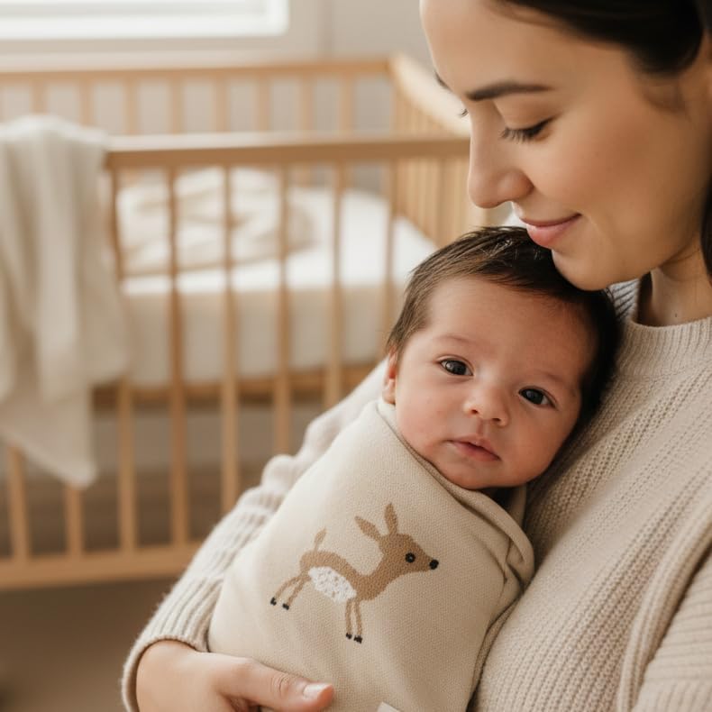Knit Baby Swaddle Blanket - Image 2