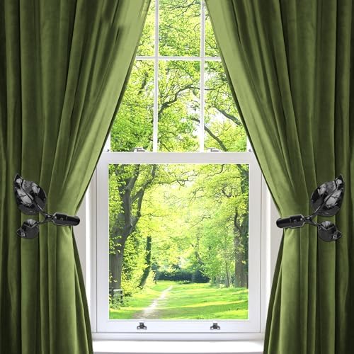 HIKMLK Leaf Shaped Curtain Tieback Holdbacks 2pcs, Handmade Metal Curtain Side - Image 6