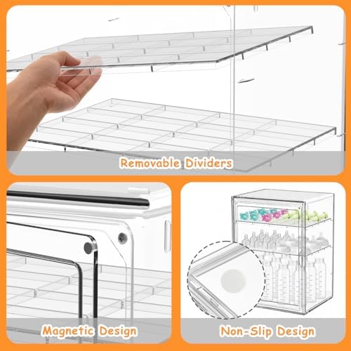 Baby Bottle Organizer, Adjustable Height Bottle Storage Organizer Baby - Image 3