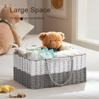 HBlife Large Baby Diaper Caddy Organizer, Paper Rope Storage Baskets Nursery Bin - Image 2