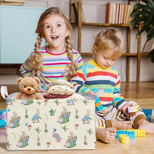 Rabbit Foldable Handle Storage Basket, Waterproof Organizer - Image 5
