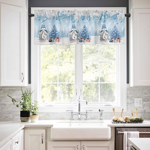 Vandarllin Christmas Gnome Kitchen Curtains and Valances Set, Winter Merry - Image 2
