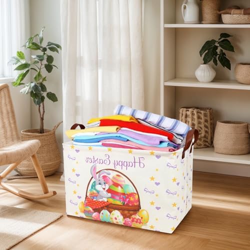 Easter Basket for Kid Large Empty Baby Rectangular Cute Easter Gift Storage - Image 7