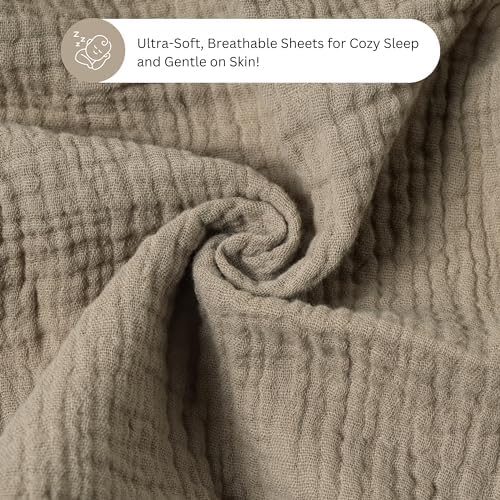 Muslin Bassinet Sheets for Dream On Me, Baby Delight Snuggle Nest, Primo - Image 7